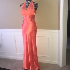 Cache Burnt Orange Formal Gown